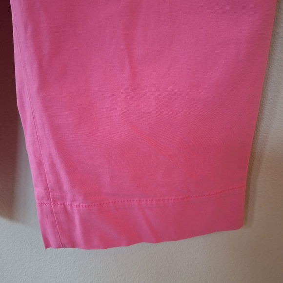 Talbots Womens Pink Geranium Wide Leg Cropped Pants Size 8P - Picture 6 of 10